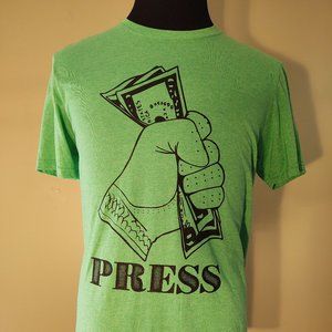 SWING JUICE PRESS MEN'S SOFT SHORT SLEEVE T-SHIRT - SIZE MEDIUM